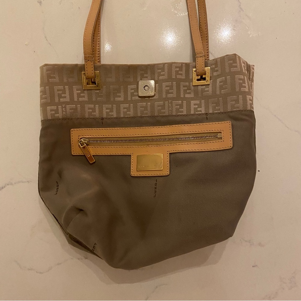 Vintage Fendi Gold Zucchino Mini Tote Shoulder Bag - Picture 11 of 12